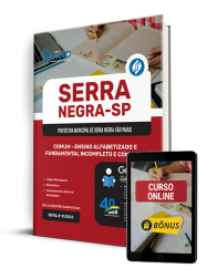 Capa Apostila Prefeitura de Serra Negra - SP 2025 - Comum - Ensino Alfabetizado e Fundamental Incompleto e Completo