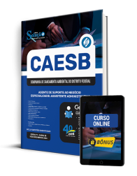 Capa Apostila CAESB 2025 - Agente de Suporte ao Negócio - Especialidade: Assistente Administrativo