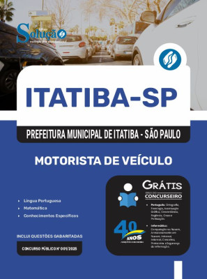 Apostila Prefeitura de Itatiba - SP 2025 - Motorista de Veículo - Imagem 3