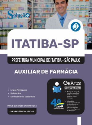 Apostila Prefeitura de Itatiba - SP 2025 - Auxiliar de Farmácia - Imagem 3