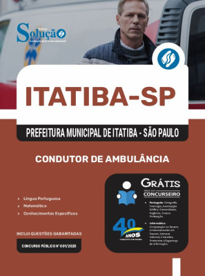 Apostila Prefeitura de Itatiba - SP 2025 - Condutor de Ambulância - Imagem 3
