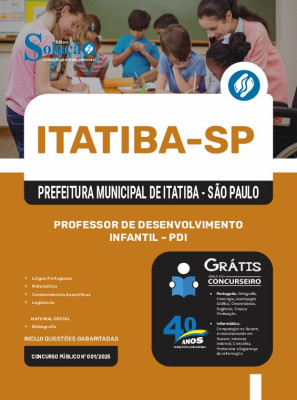 Apostila Prefeitura de Itatiba - SP 2025 - Professor de Desenvolvimento Infantil - PDI - Imagem 3
