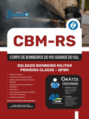 Apostila CBM-RS 2025 - Soldado Bombeiro Militar Primeira Classe - QPBM - Imagem 3