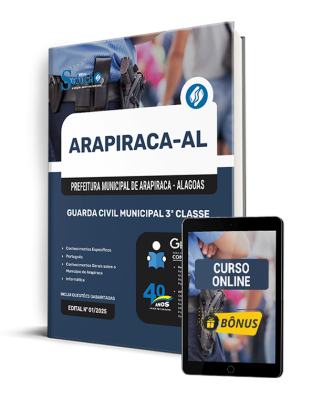 Apostila Prefeitura de Arapiraca - AL 2025 - Guarda Civil Municipal 3ª Classe - Imagem 1