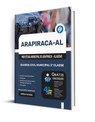 Apostila Prefeitura de Arapiraca - AL 2025 - Guarda Civil Municipal 3ª Classe - Imagem 2