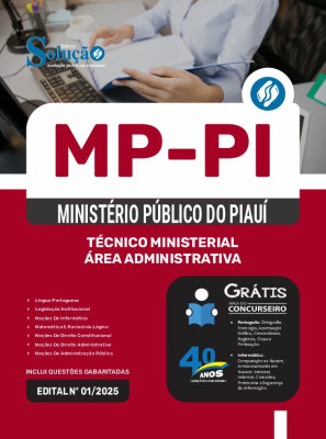 Apostila MP-PI em PDF 2025 - Técnico Ministerial - Área Administrativa - Imagem 1