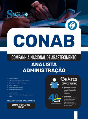 Apostila CONAB em PDF 2025 - Analista - Administração - Imagem 1
