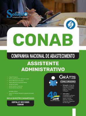 Apostila CONAB 2025 - Assistente Administrativo - Imagem 3