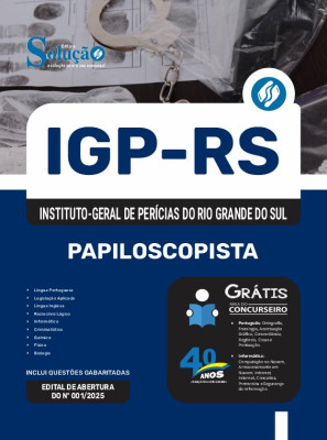 Apostila IGP-RS 2025 - Papiloscopista - Imagem 3