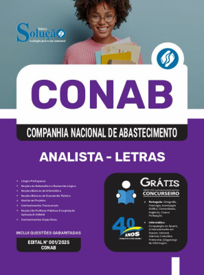 Apostila CONAB em PDF 2025 - Analista - Letras - Imagem 1