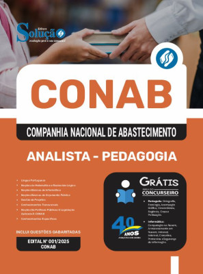 Apostila CONAB em PDF 2025 - Analista - Pedagogia - Imagem 1