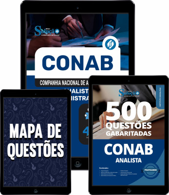 Combo CONAB - Analista - Administração (Apostila + Caderno + Mapa de Questões) - Imagem 1