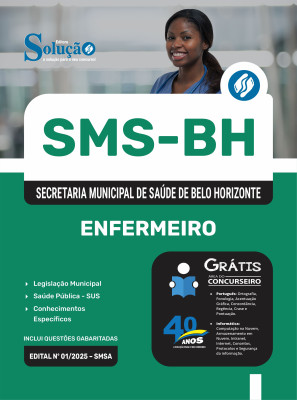 Apostila SMS-BH em PDF 2025 - Enfermeiro - Imagem 1