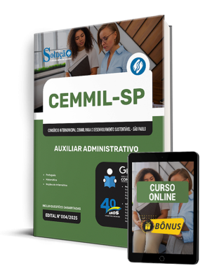 Apostila CEMMIL-SP 2025 - Auxiliar Administrativo - Imagem 1