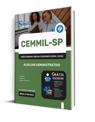 Apostila CEMMIL-SP 2025 - Auxiliar Administrativo - Imagem 2
