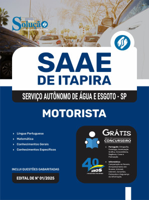 Apostila SAAE Itapira - SP 2025 - Motorista - Imagem 3
