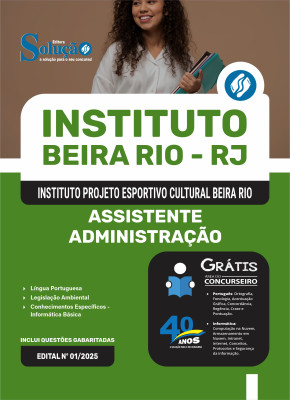 Apostila Instituto Beira Rio - RJ em PDF 2025 - Assistente Administrativo - Imagem 1