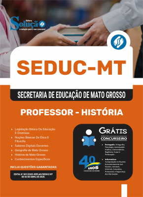Apostila SEDUC-MT em PDF 2025 - Professor - História - Imagem 1