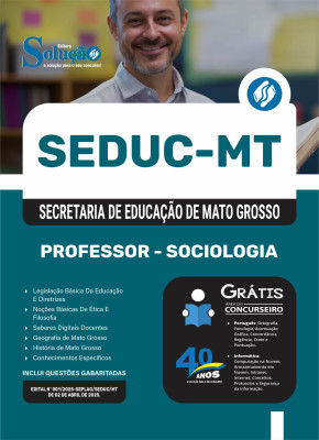 Apostila SEDUC-MT 2025 - Professor - Sociologia - Imagem 3
