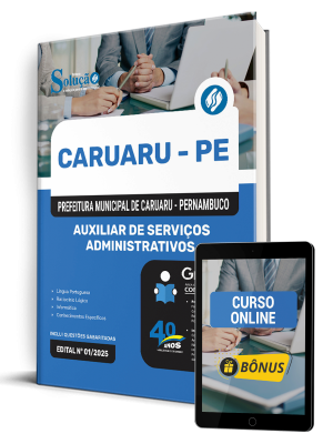 Apostila Prefeitura de Caruaru - PE 2025 - Auxiliar de Serviços Administrativos - Imagem 1