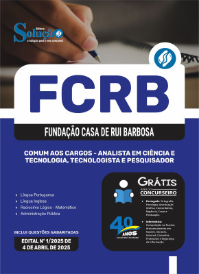 Apostila FCRB 2025 - Comum aos Cargos - Analista em Ciência e Tecnologia, Tecnologista e Pesquisador - Imagem 3