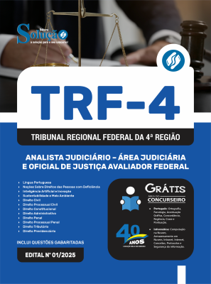 Apostila TRF-4 2025 - Analista Judiciário - Área Judiciária e Oficial de Justiça Avaliador Federal - Imagem 3
