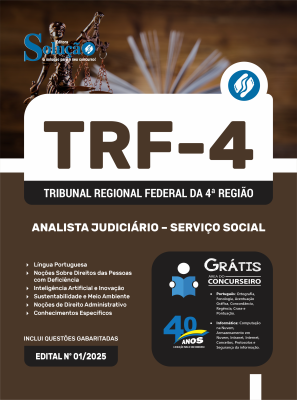 Apostila TRF-4 2025 - Analista Judiciário - Serviço Social - Imagem 3