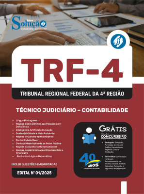 Apostila TRF-4 em PDF 2025 - Técnico Judiciário - Contabilidade - Imagem 1