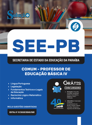 Apostila SEE-PB 2025 - Comum - Professor de Educação Básica IV - Imagem 3