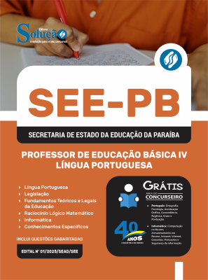Apostila SEE-PB 2025 - Professor de Educação Básica IV - Língua Portuguesa - Imagem 3