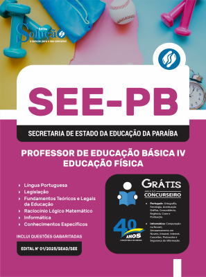 Apostila SEE-PB em PDF 2025 - Professor de Educação Básica IV - Educação Física - Imagem 1