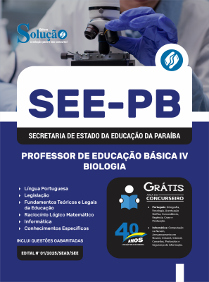Apostila SEE-PB 2025 - Professor de Educação Básica IV - Biologia - Imagem 3