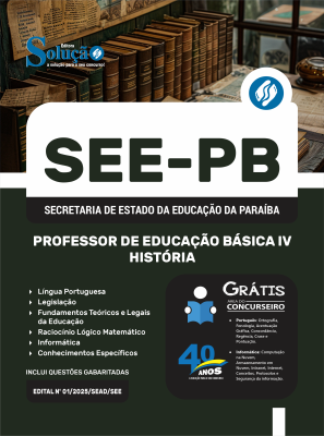 Apostila SEE-PB 2025 - Professor de Educação Básica IV - História - Imagem 3