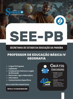 Apostila SEE-PB 2025 - Professor de Educação Básica IV - Geografia - Imagem 3