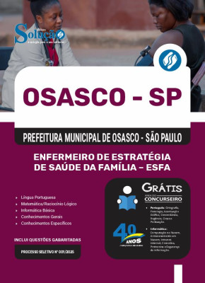 Apostila Prefeitura de Osasco - SP 2025 - Enfermeiro de Estratégia de Saúde da Família - ESF - Imagem 3