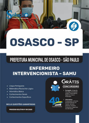 Apostila Prefeitura de Osasco - SP 2025 - Enfermeiro Intervencionista - SAMU - Imagem 3