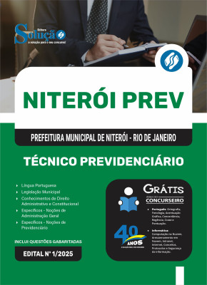 Apostila Niterói Prev - RJ 2025 - Técnico Previdenciário - Imagem 3