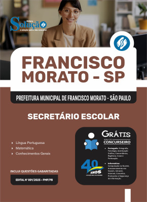 Apostila Prefeitura de Francisco Morato - SP 2025 - Secretário Escolar - Imagem 3