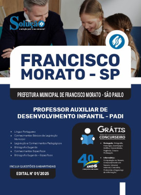 Apostila Prefeitura de Francisco Morato - SP 2025 - Professor Auxiliar de Desenvolvimento Infantil - PADI - Imagem 3