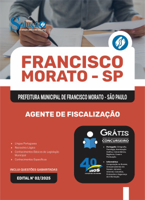 Apostila Prefeitura de Francisco Morato - SP 2025 - Agente de Fiscalização - Imagem 3