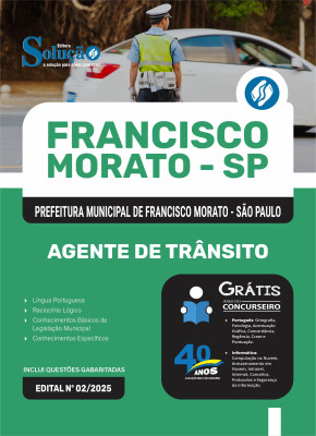 Apostila Prefeitura de Francisco Morato - SP em PDF 2025 - Agente de Trânsito - Imagem 1
