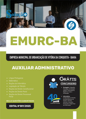 Apostila EMURC 2025 - Auxiliar Administrativo - Imagem 3