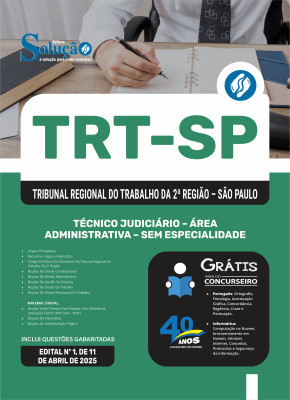 Apostila TRT-SP 2025 - Técnico Judiciário - Área Administrativa - Sem Especialidade - Imagem 3