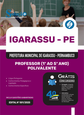 Apostila Prefeitura de Igarassu - PE 2025 - Professor (1º ao 5º Ano) Polivalente - Imagem 3