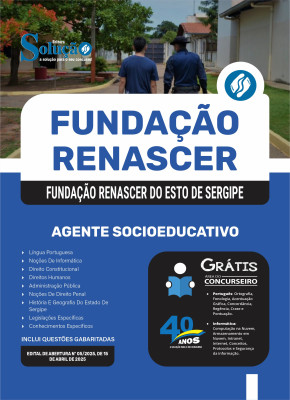 Apostila Fundação Renascer em PDF 2025 - Agente Socioeducativo - Imagem 1