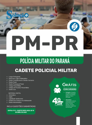 Apostila PM-PR em PDF 2025 - Cadete Policial Militar - Imagem 1