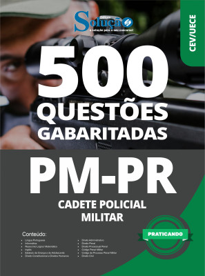 Caderno de Questões PM-PR - Cadete Policial Militar - 500 Questões Gabaritadas - Imagem 2