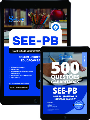 Combo SEE-PB - Comum - Professor de Educação Básica IV - Imagem 1