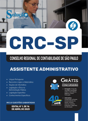 Apostila CRC-SP em PDF 2025 - Assistente Administrativo - Imagem 1