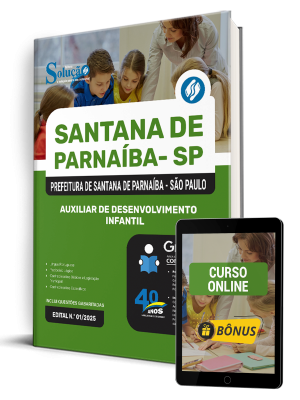 Apostila Prefeitura de Santana de Parnaíba - SP 2025 - Auxiliar de Desenvolvimento Infantil - Imagem 1